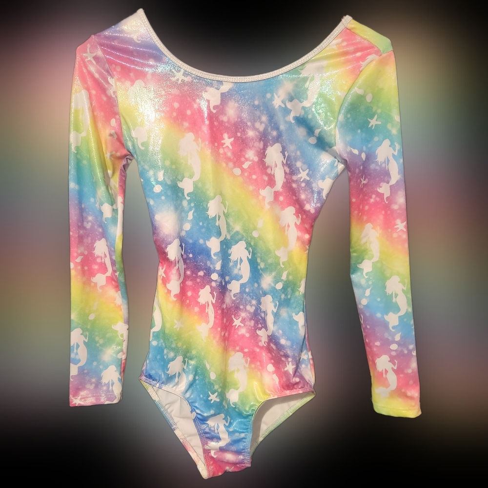Kids- girls size 12 gymnastics outfit. Rainbow unicorn